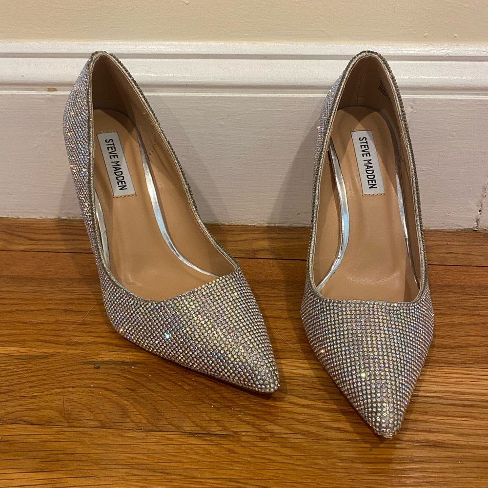 Brand New Steve Madden Iridescent Crystal Pumps